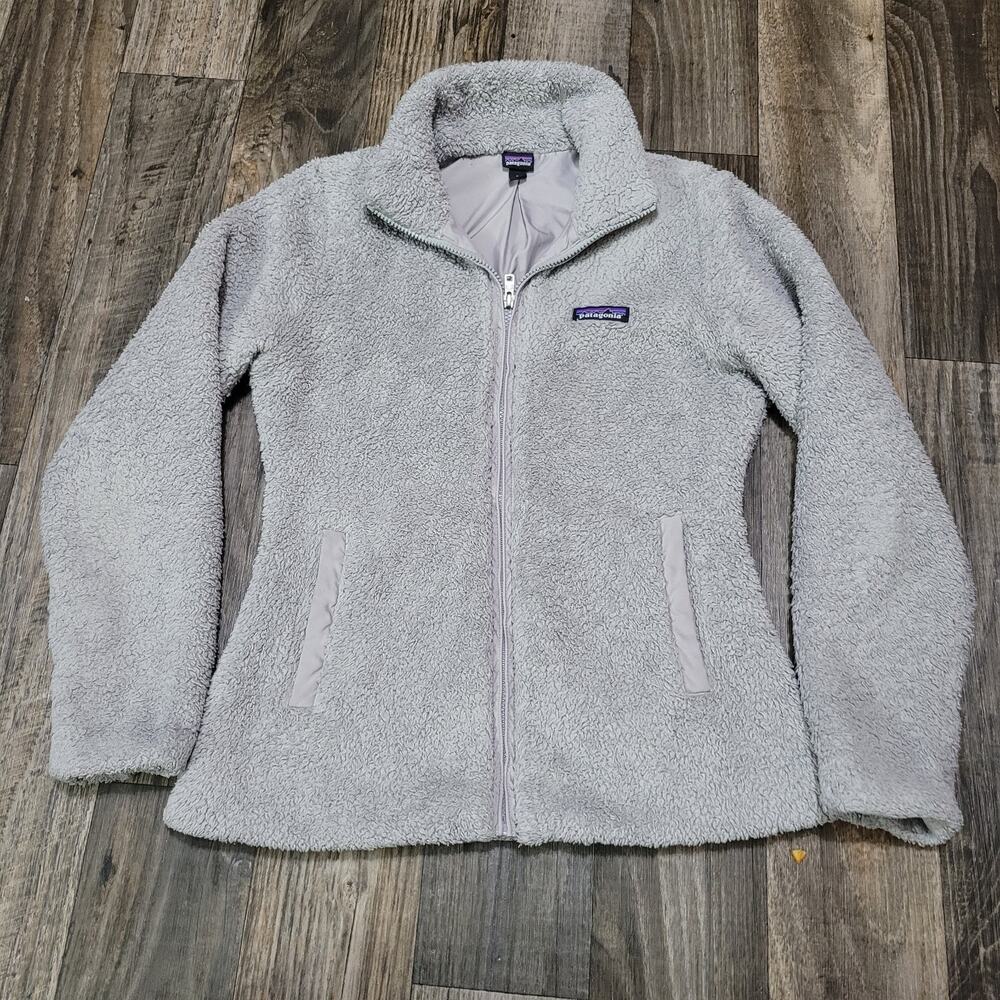 Patagonia Fleece Jacket Womens Small Gray Full Zip Soft‎ Warm Los Gatos Outdoor